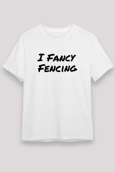 Darkhane Fencing Printed Unisex White T-Shirt - Tshirt