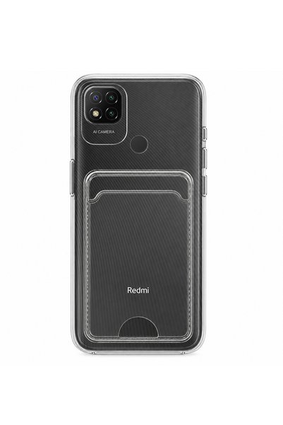Mopal حافظة سيليكون شفافة متوافقة مع Redmi 9C مع حامل بطاقة مفصل |   سلسلة يوكي