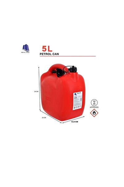 Generic Jerry Can PVC Fuel Can Container for Oil Petrol Diesel Storage Moving Red Cans, UN Regulations Approved Heavy Duty Backup Petrol Tanks Mount for Motorcycle SUV ATV Most Cars (5 Ltr)