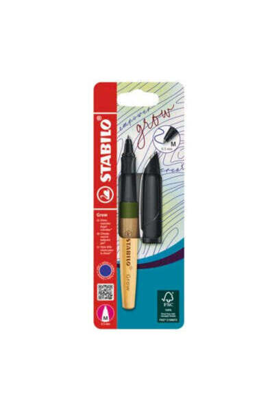 Stabilo Pix Grow, 0.5 mm, M, material, verde mușchi/stejar, blister