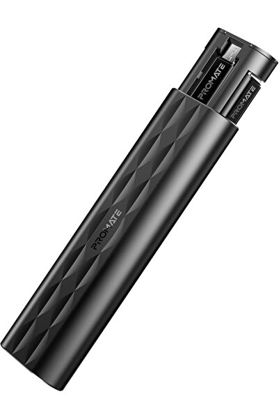 Promate طقم سفر 7 في 1 مع كابل شحن USB-C بقوة 60 واط بطول 120 سم، USB-C إلى L...