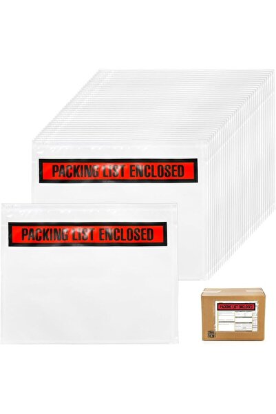 KASTWAVE 100 Pcs Packing List Envelopes, 150mm x 220mm Clear Adhesive Invoice...