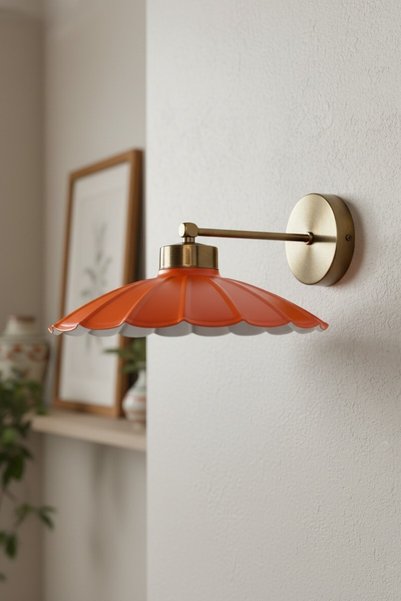 Bamyum Risso Orange Flat Body Sconce Metal Rustic E27 Single Cafe Boutique Lamp Lighting