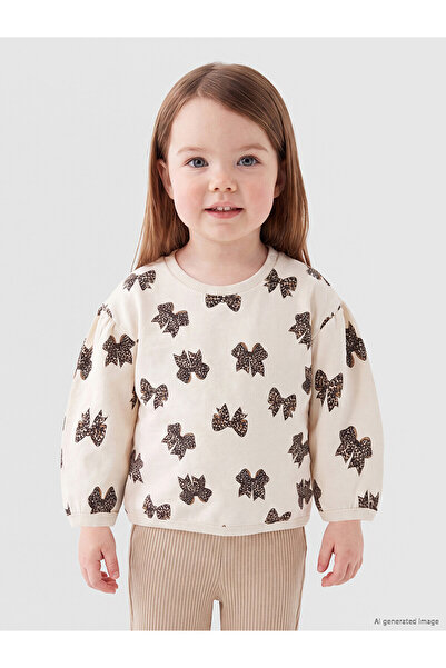 LC Waikiki Nevavm Lcw Baby Ecru Bow Patterned Baby Girl Set with Difference