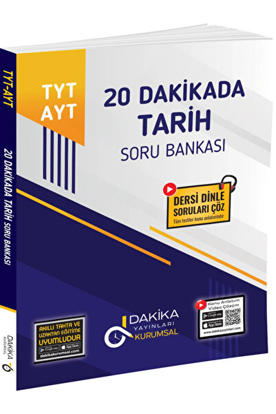 Dakika Yayınları TYT-AYT 20 DAKİKADA TARİH KURUMSAL SORU BANKASI