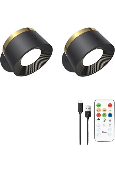 GENERAL LED Wall Lights with Remote 2 Pack, Wall Sconce with Rechargeable Bat...