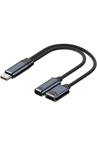 ELECDON محول USB-C إلى USB-A و USB-C PD، كابل OTG 2 في 1 مع شحن سريع 100 واط ...