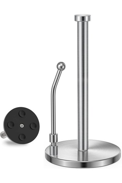 DURKU Paper Towel Holder, Paper Towel Dispenser Standing Weighted Base Non Sl...