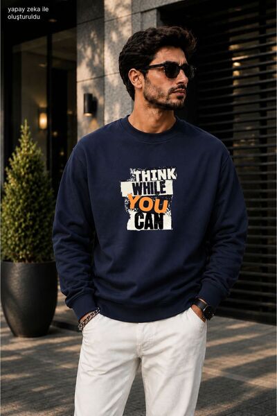 caddekombin Men's Think While You Can Slogan Written Graphic Printed Cycling ...
