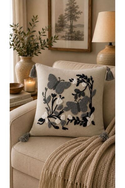 BAYBAYANAY Punch Embroidered Cushion Cover 45X45 cm |   Swallow |   Home |   ...
