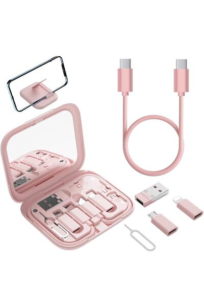 KASTWAVE طقم محول USB، محول من USB-C إلى USB، حافظة كابلات شحن متعددة الأنواع...