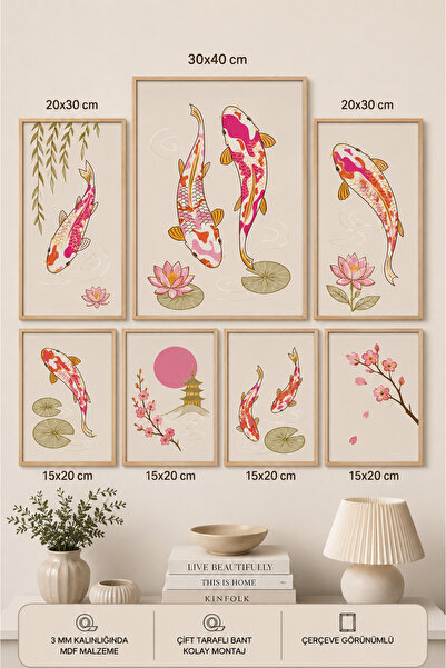 UNT 7-Piece Frame-Looking Modern Painting Set |   Feng Shui Themed |   Living...