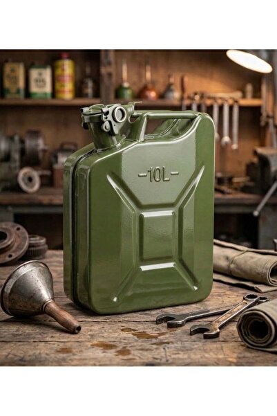 Generic 10L Heavy-Duty Metal Jerry Can Fuel Container, Portable Steel Gas Tan...