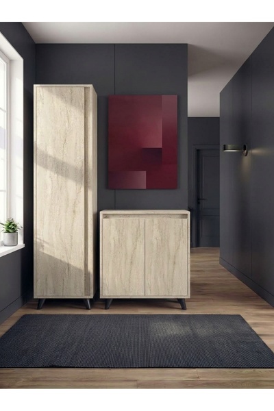 Mymob Şimora Vestiyer 130 Cm Traverten Renk