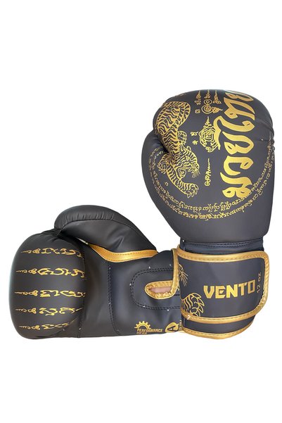 VENTO Tiger Boxing and Kickboxing Gloves Black