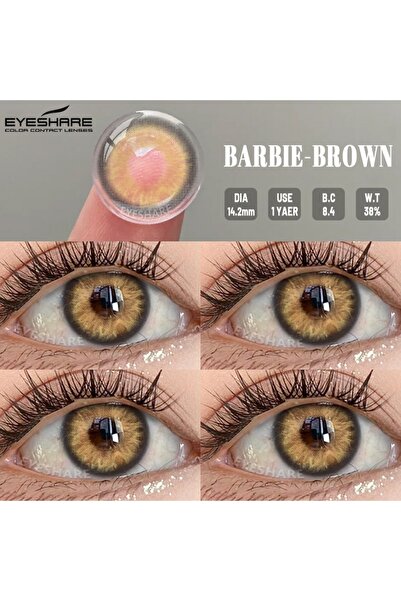 dermasuction Barbie brown ela bal karışımı göz lensi yıllık