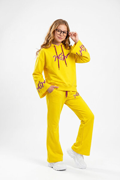 MODANINO Girl's 2 Thread and Hooded Top and Bottom Set 12773Smp