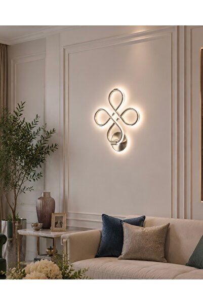 best power Led Silver Wall Light with Spiral Design for Indoor Entrances from
