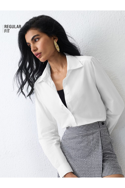 The Souled Store By Styli White Long Sleeve Regular Fit Classic Shirt