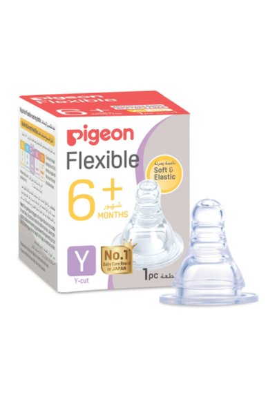 Pigeon حلمات رضاعة سيليكون للأطفال من عمر 6 أشهر، قطعة واحدة
