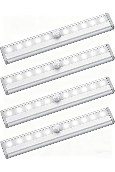 U-HOOME مجموعة من 4 أضواء استشعار الحركة من U HOOME، أضواء LED لاسلكية تحت ال...