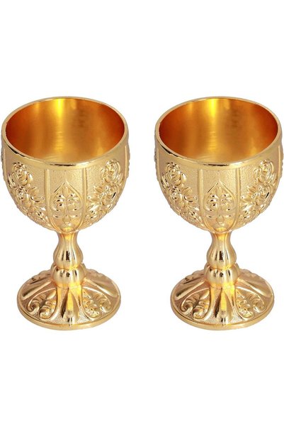 Morvena Picks Pahare de vin europene vintage - pachet de două - stil medieval...