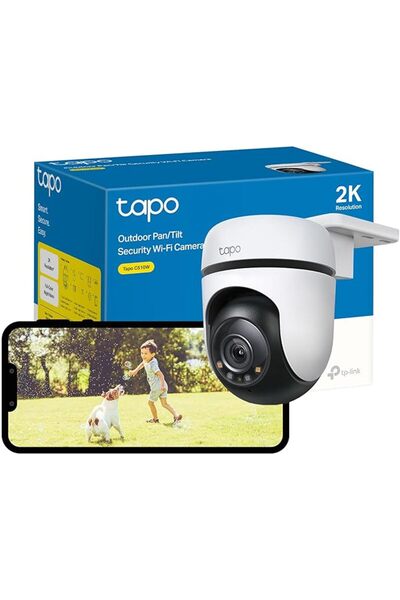 tapo كاميرا مراقبة IP على شكل قبة C510W للاستخدام الداخلي والخارجي بدقة 2304 ...