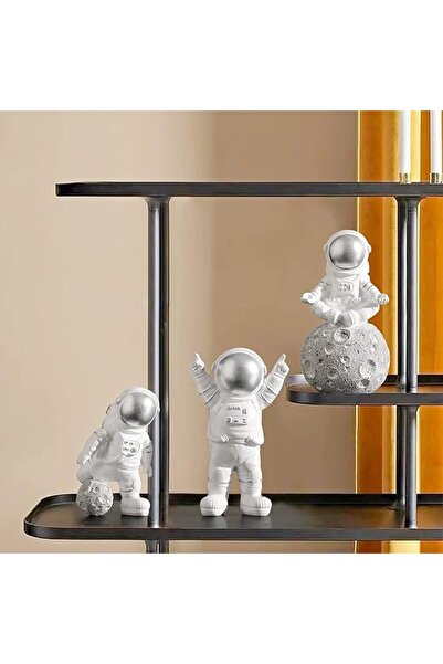 ELECDON 3 Pcs Astronaut Figurines Cake Topper Outer Space Spaceman Action Fig...