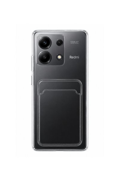 Mopal حافظة سيليكون شفافة متوافقة مع Redmi Note 13 4G مع حامل بطاقة مفصل |   ...
