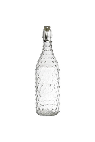 NN Sticlă cu dop, model în relief, 1 L, Transparentă
