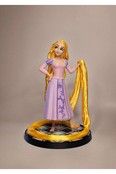 axelon Rapunzel Figürü – Dekoratif Prenses Figürü – Koleksiyonluk 3D Baskı