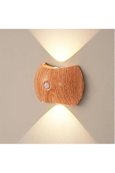 Tazweeq Wooden Motion Sensor Light Wall Lamp, 3 Colors Night Light Wall Lamps...