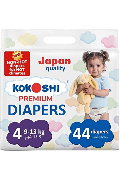 Kokoshi Premium, Size 4, L, 9-14 kg, 54 Diapers
