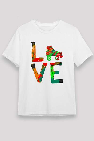 Darkhane Skate Printed Unisex White T-Shirt - Tshirt