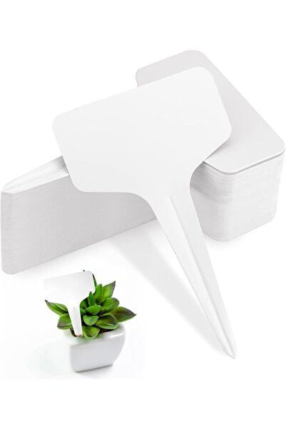 GENERAL Plastic Plant Tags, T Type Nursery Garden Labels, 100 Pieces, 6 x 10 ...