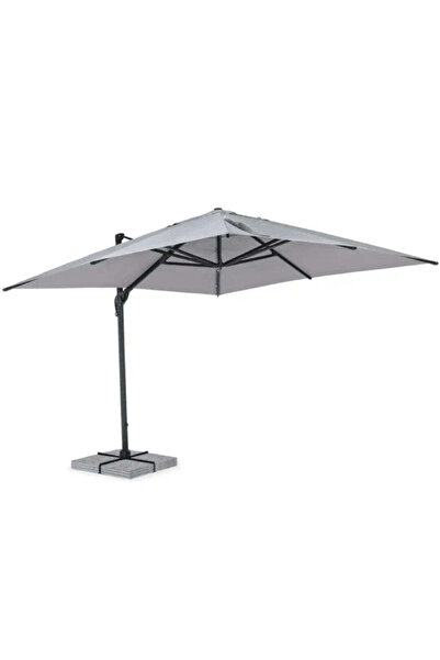 Generic 4 x 4 m Large Roman Umbrella with Rotating Canopy – Heavy-Duty Alumin...