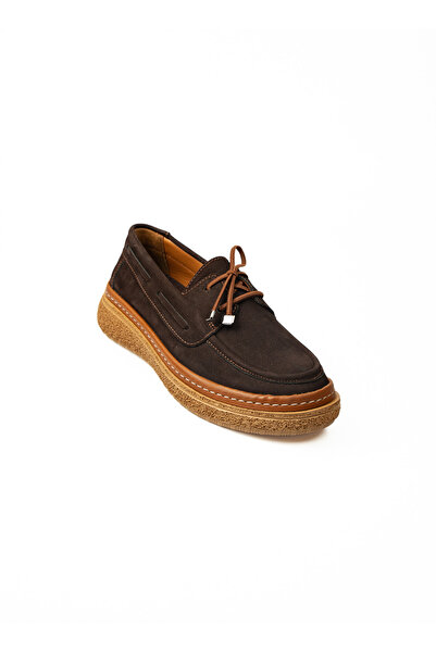 Glory 757 Brown Nubuck Leather Lace-Up Casual Women's Shoes