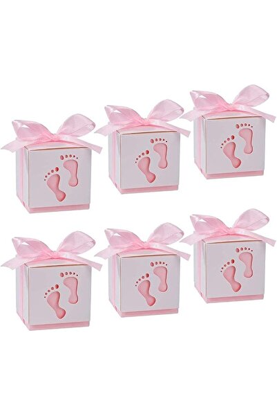 KASTWAVE Candy Favour Gift Boxes, Ribbon Candy Gift Box, 25 Pieces Baby Candy...