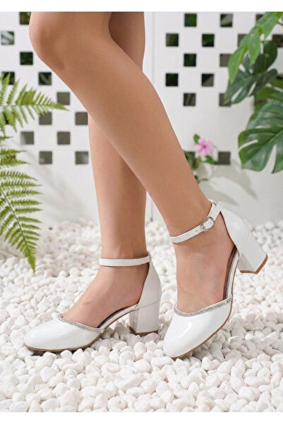Moda Lime Girl's Closed-Front Ankle Strap Short Heeled Evening Dress Shoes