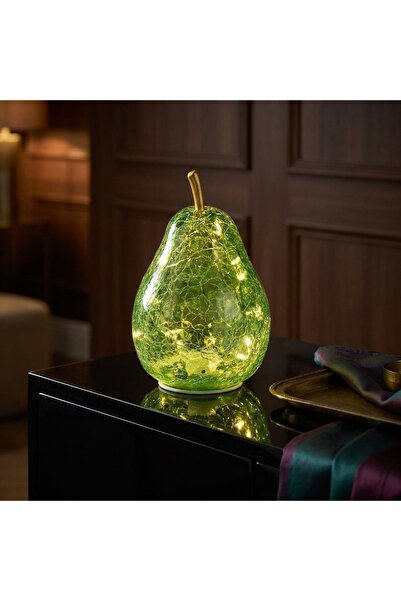 Ornament24 Para decorativa din sticla cu lumini LED, decoratiune de toamna si...