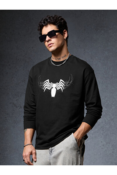The Souled Store By Styli Men Venom Graphic Print Black Long Sleeve T-Shirt