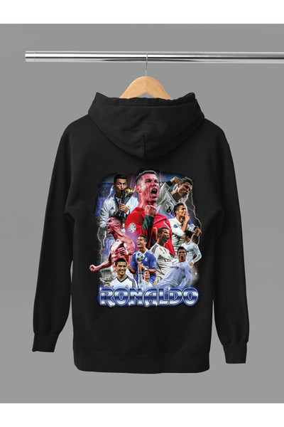 MAGORS Christiano Ronaldo Printed Cotton Long Sleeved 3-Yarn Hooded Sweatshirt