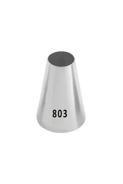 Epinox Krema Sıkma Duyu Yuvarlak 24x9x45 mm Paslanmaz Çelik Pasta Süsleme Ucu