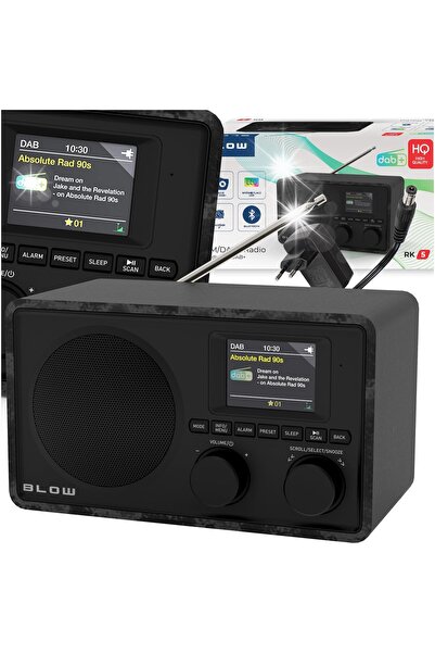 Blow Radio portabil cu ceas, DAB+/FM, Bluetooth, 210x129x121mm, Negru