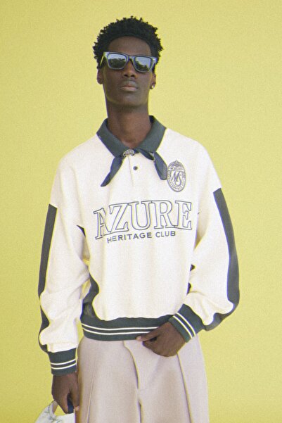 Bershka Uzun kollu baskılı polo