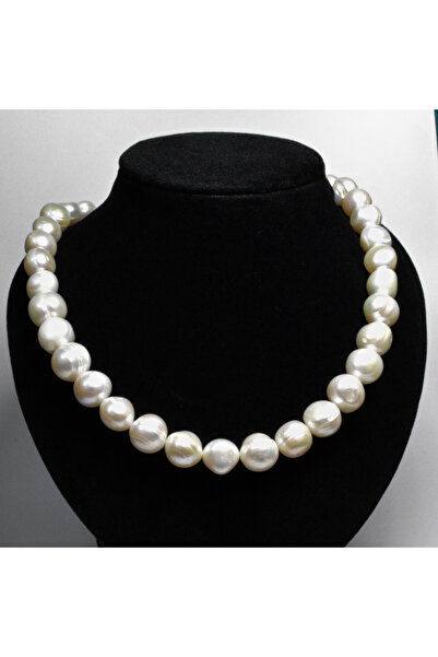 BLACK SWAN Bijoux Colier din perle naturale mari pentru femei - Colier la baz...