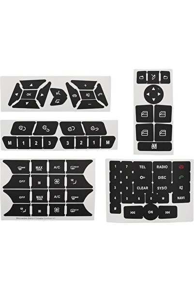 Tivora Car Interior Stickers Button Decals Compatible with Mercedes Benz A W1...