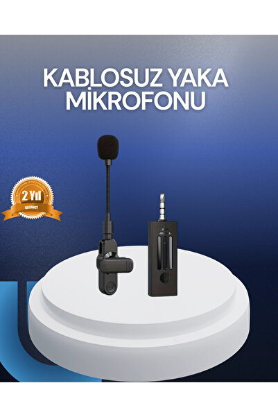 ErturkStore Mey İthalat® Profesyonel Ses Kayıt İçin Kablosuz Mini Yaka Mikrofonu