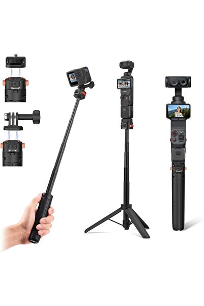 BRDRC Osmo Pocket 3 Tripod for Go Pro Action Camera, Mini Table Desk Extendab...