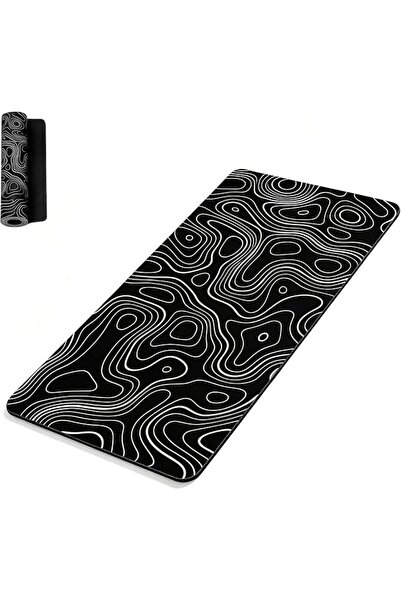 Duomama Black Large Waterproof Desk Mat - 800x300mm Extended Gaming Pad & Key...